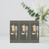 Cartes postales Fox Jetpack Pixel Art (Debout devant)