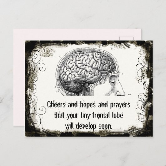 Cartes postales Frontal Lobe Haiku (Devant / Derrière)