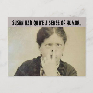 CARTES Postales FUNNY RETRO HOUSEWIFE 'FUNNY FACE'