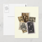 Cartes postales gaies avec les portraits vintages (Devant / Derrière)