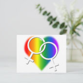Cartes postales Gay pride pour femmes Rainbow Love (Debout devant)