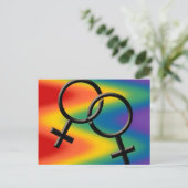 Cartes postales Gay pride pour femmes Rainbow Love (Debout devant)