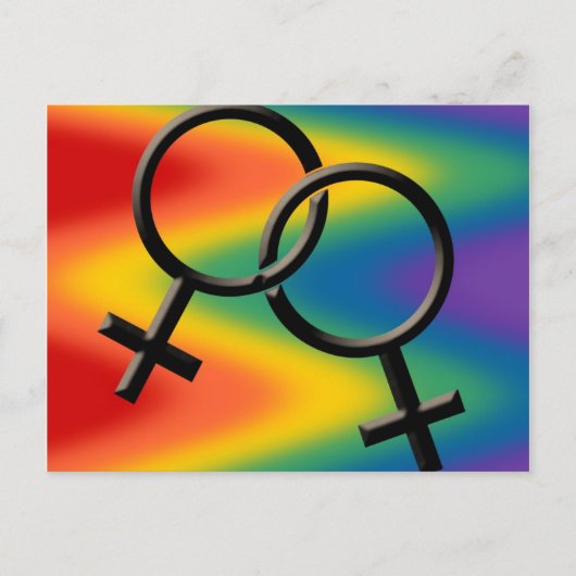 Cartes postales Gay pride pour femmes Rainbow Love (Devant)