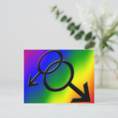 Cartes postales Gay pride pour hommes Rainbow Love (Debout devant)