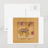 Cartes postales - Giraffe de carrousel (Devant / Derrière)