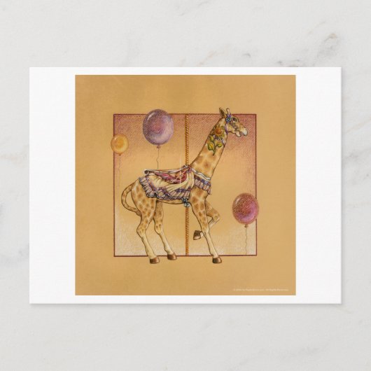 Cartes postales - Giraffe de carrousel (Devant)