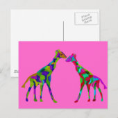 Cartes postales Giraffe Luv (Devant / Derrière)