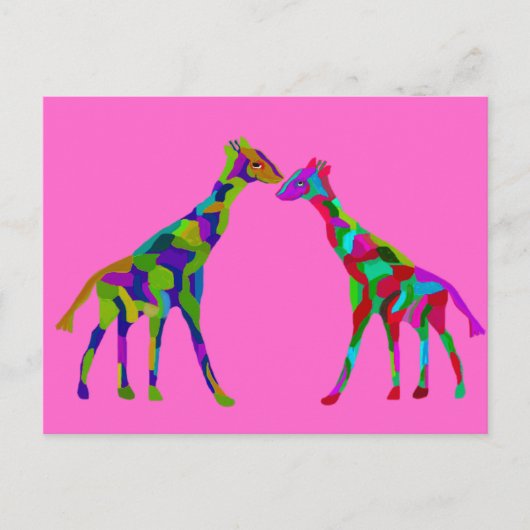 Cartes postales Giraffe Luv (Devant)