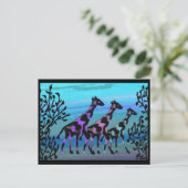 Cartes postales Giraffe Sunrise (Debout devant)