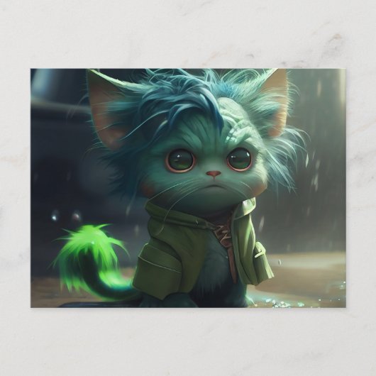 Cartes Postales Green Cats (Devant)