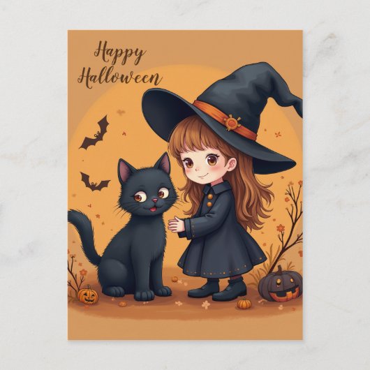 Cartes Postales Halloween mignonnes (Devant)