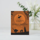 Cartes postales Halloween sorcières et chats noirs (Debout devant)