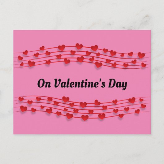 Cartes postales Hearts Music Notes (Devant)