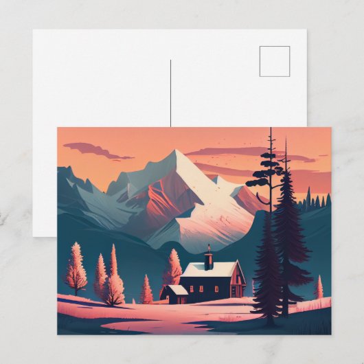 Cartes Postales hiver (Devant / Derrière)