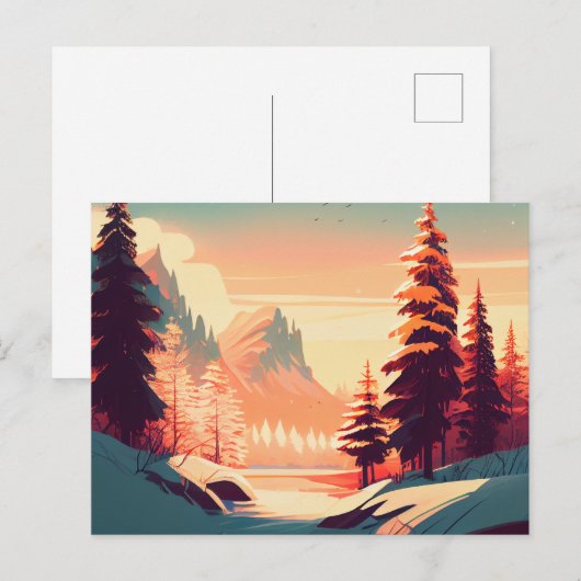 Cartes Postales hiver (Devant / Derrière)
