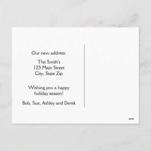 Cartes postales Holiday Moving Faire-part (Dos)