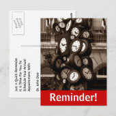 Cartes Postales Horloges Rappel Visuel de Rendez-v (Devant / Derrière)