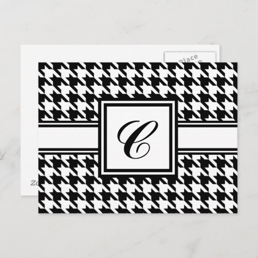 Cartes postales Houndstooth Monogram (Devant / Derrière)