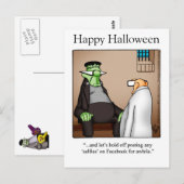 Cartes postales humoristiques d'Halloween "Spectic (Devant / Derrière)