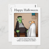 Cartes Postales Humour Halloween "Spectickles" (Devant / Derrière)