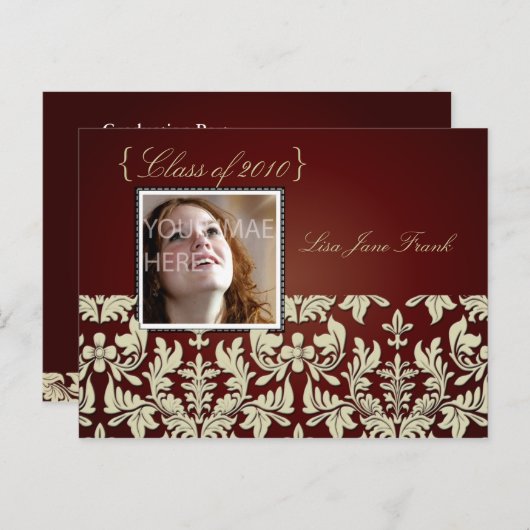 Cartes postales invitations (Devant / Derrière)