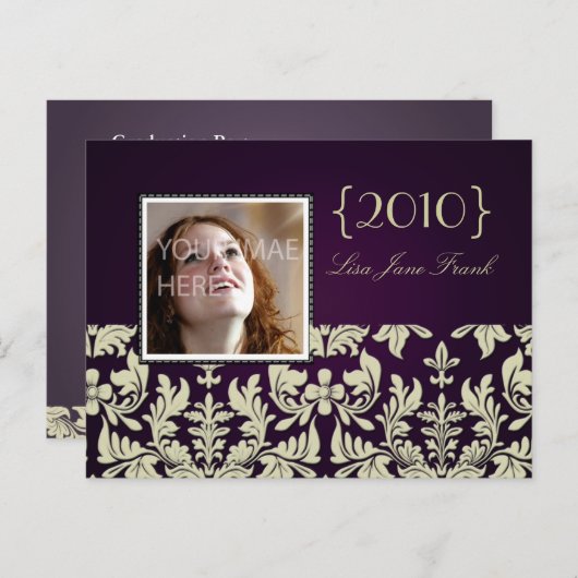 Cartes postales invitations (Devant / Derrière)