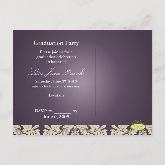 Cartes postales invitations (Dos)