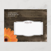 CARTES POSTALES Invitations de Fête des mariées en (Dos)