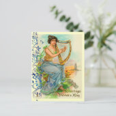 Cartes postales irlandaises vintages d'harpe (Debout devant)