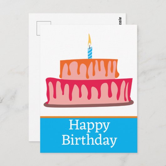 Cartes postales joyeux anniversaire (Devant / Derrière)