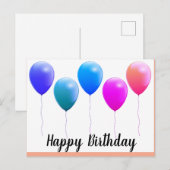 Cartes postales joyeux anniversaire (Devant / Derrière)