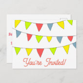 Cartes postales joyeux anniversaire vous êtes invi (Devant / Derrière)