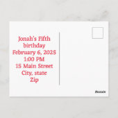 Cartes postales joyeux anniversaire vous êtes invi (Dos)