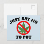 Cartes postales JUSTE DIRE NON AU POT (Devant / Derrière)