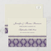 Cartes postales juste mariées Faire-part crème de (Devant / Derrière)