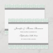 Cartes postales juste mariées Faire-part gris Dama (Devant / Derrière)