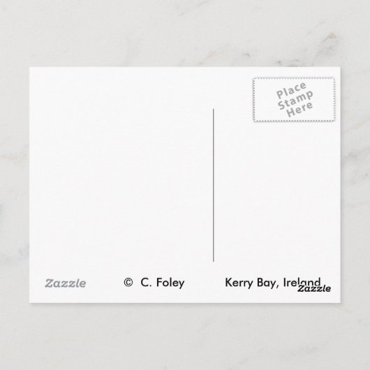 Cartes postales Kerry Bay, Irlande (Dos)
