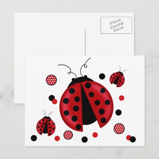 Cartes postales Ladybug (Devant / Derrière)