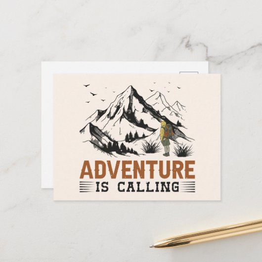 Cartes postales "L'Aventure Vous Appelle" (Devant/Arrière en situation)