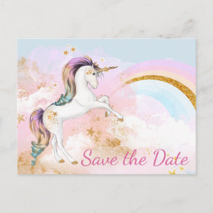 Cartes postales Licorne Enregistrer la date
