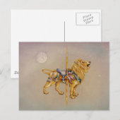Cartes postales - Lion de carrousel (Devant / Derrière)