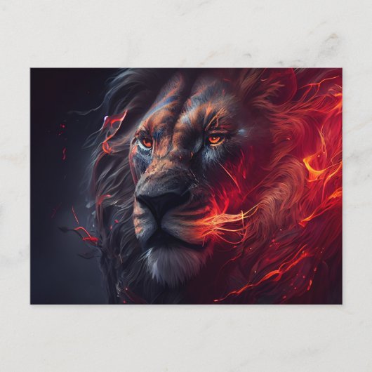 Cartes Postales Lion Rouge (Devant)