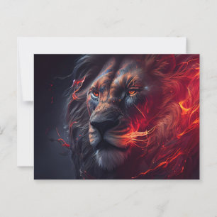Cartes Postales Lion Rouge