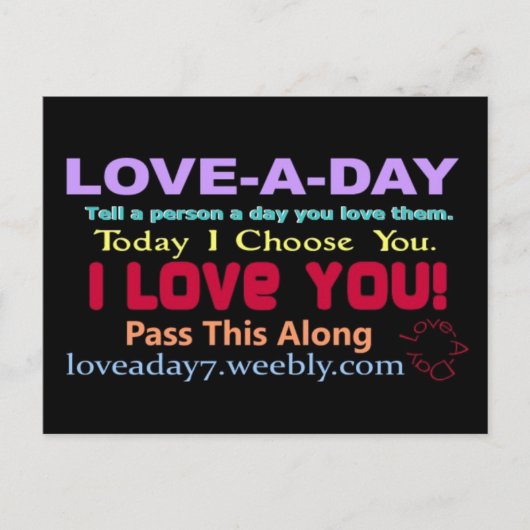 Cartes postales Love-a-Day (Devant)