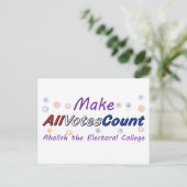 Cartes postales Make All Votes Count (Debout devant)