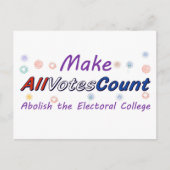 Cartes postales Make All Votes Count (Devant)