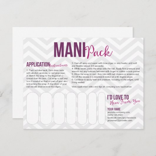 Cartes postales Mani Pack (Devant / Derrière)