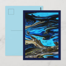 Cartes postales marbrées de guérison sur tous les 