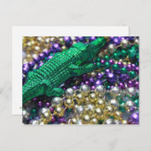Cartes postales Mardi Gras et Green Gator (Devant / Derrière)