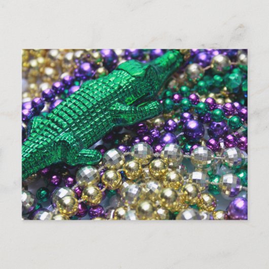 Cartes postales Mardi Gras et Green Gator (Devant)